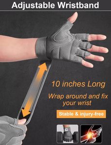 Anti-Slip Fingerless Gloves for Weightlifting, Men's Workout Gloves Weight Lifting Gloves Gym Gloves for Men, Exercise Gloves - Product Image 3