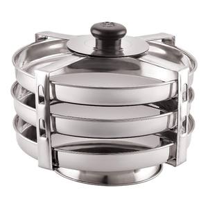 Soporte Ecológico de Acero Inoxidable para 3 Platos de Dhokla e Idli, Compatible con Todas las Cocinas y Vaporeras - Product Image 1