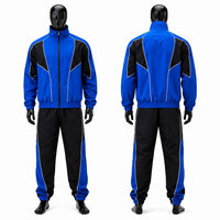 Veste et pantalon légers à fermeture éclair coupe droite tendance 2027 en polyester/nylon délavé à l'acide avec impression DTF et épaules tombantes pour l'hiver