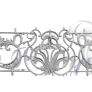 Barandilla de Balcón Moderna de Hierro Fundido, Panel de Metal Decorativo Intrincado, Acabado Gris Pulido, Sin Marco, Protección UV, Resistente al Óxido - Product Image 2