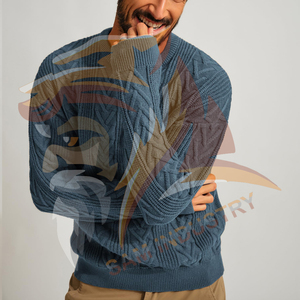 Pulls pour hommes durables, respirants, à manches longues, en tricot, nouvelle mode pour adultes - Product Image 4