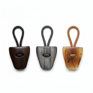 Bouton artisanal en corne de buffle polie de qualité supérieure, écologique, à forme naturelle, avec attache à boucle, pour vestes, manteaux et sacs - Product Image 5