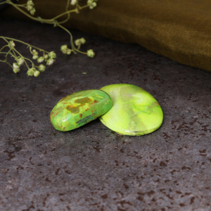 Venta al por Mayor de Cabujones Ovalados de Gaspeita Verde Natural, Piedras Semipreciosas Sueltas para Joyería - Product Image 2