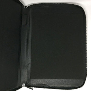 Carpeta de documentos A4 de cuero genuino con portapapeles y bolsillos interiores para uso empresarial - Product Image 3