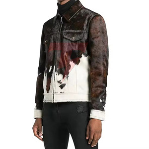 Premium Hair On <b>Leather</b> <b>Jacket</b> For <b>Men</b> Winter Fashion Custom Design Comfortable Fit Durable Outerwear Hair On <b>Leather</b> <b>Jacket</b> - Product Image 3