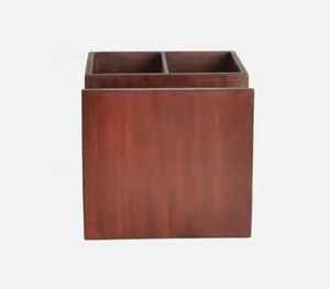 Wooden Cutlery Organizer Multi Compartment Flatware Holder <b>Kitchen</b> Utensil Storage Box Countertop <b>Table</b> Organizer - Product Image 5