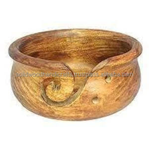Best Selling Customize Handmade Wooden Yarn <b>Bowl</b> Wool <b>Bowl</b> Yarn Holder Wooden <b>Bowl</b> for <b>Knitting</b> - Product Image 1