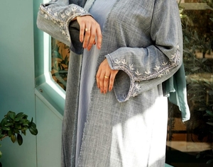 Best2026 Dubai Abaya for Women Hand Work Front Open Embroidery Traditional Islamic Clothing and Accessory Designed for Muslims - Product Image 3