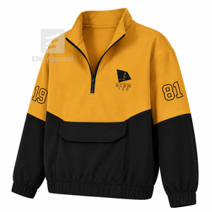 Pull à col zippé personnalisé NCBW Sorority, noir et or, avec logo brodé, décontracté pour femme, vêtements grecs - Product Image 2