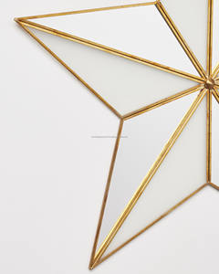 Suspension en verre et métal doré, étoile, décoration de noël, tenue élégante, pour maison, au meilleur prix, promo, nouvelle collection - Product Image 4