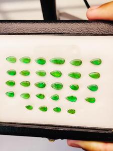 มรกตธรรมชาติจากแซมเบีย รูปทรงลูกแพร์ 28 เม็ด น้ำหนัก 19.64 กะรัต สีเขียว รับรองโดย IGI ชุดอัญมณีเข้าชุดสำหรับทำเครื่องประดับ - Product Image 6