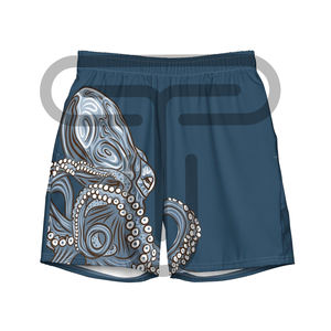Shorts de plage d'été pour hommes avec impression Logo et design personnalisés Shorts de surf de qualité supérieure fermeture à la taille élastique plaine - Product Image 1