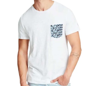 Camiseta con bolsillo personalizado para hombre, camisa con bolsillo en el pecho, estampado frontal - Product Image 3