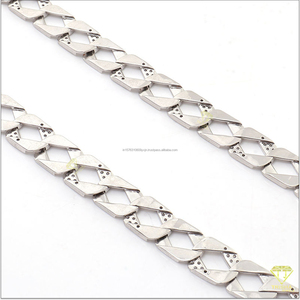 Chaîne cubaine géométrique en argent sterling 925 avec diamants Moissanite, collier Hip Hop de luxe pour hommes - Product Image 4