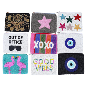 Monedero de Cuentas Hecho a Mano con Cierre de Cremallera, Diseño de Moda en Color Personalizado para Adolescentes - Bolsa de Cuentas al por Mayor por MD HANDICRAFTS - Product Image 3