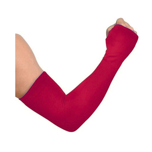 Manchons de compression pour bras en matériau durable, couleur rouge, séchage rapide, protection UV, ajustement confortable, pour activités de plein air - Product Image 3