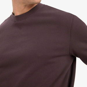 Sweat-shirt en coton brodé personnalisé de haute qualité, col rond, logo OEM, tissu molletonné uni, pour hommes - Product Image 4