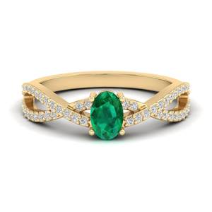 Anillo de Plata de Ley 925 con Esmeralda Ovalada de 0.5Ct y Moissanita para Mujer, Joyería Fina, Precio de Fábrica REYES - Product Image 6