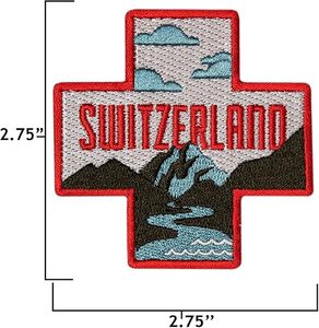 Parches de Bandera de Suiza con Diseño de Corazón - Product Image 3