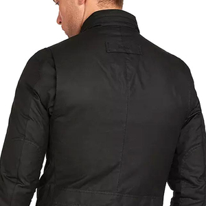 SUQAINA FASHION GARMENTS Men's Winter Breathable Wax Cotton Casual Jacket Turn-down Collar <b>Covered</b> <b>Button</b> Closure Waterproof - Product Image 3