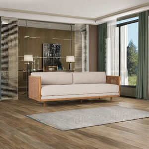 Sofá de 3 Plazas Estilo Bali con Diseño de Tela Confortable para Sala de Estar, Hoteles y Villas - Product Image 2