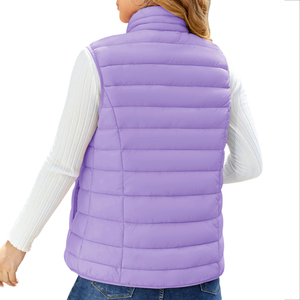 Chaleco Acolchado para Mujer, Ligero y Cálido, sin Mangas, con Aislamiento Cómodo, Costuras Acolchadas y Cierre Frontal - Product Image 2