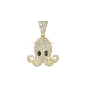 Colgante de Lujo Hecho a Mano con Moissanita y Baño de Rodio, Diseño Animal Hiphop, Joyería Personalizada - Product Image 1