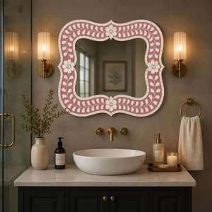 Miroir mural en bois de qualité supérieure avec cadre décoratif pour salon, chambre, entrée, salle de bain et maison, disponible à bon prix - Product Image 5