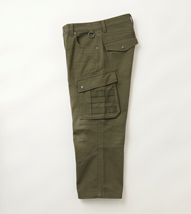 Pantalones Cargo Verde Oliva para Hombre, Algodón de Peso Medio, Estilo Utilitario, Corte Regular, para Otoño - Product Image 4