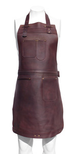 <b>Leather</b> Bib <b>Apron</b> Classic Style Durable Work <b>Apron</b> with Pockets for Cooking and Workshop Use - Product Image 5