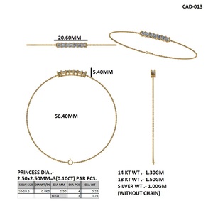 Pulsera de Cadena con Barra de Circonio Chapada en Oro, Joyería Minimalista para Mujer, Regalo para Fiestas - Product Image 5