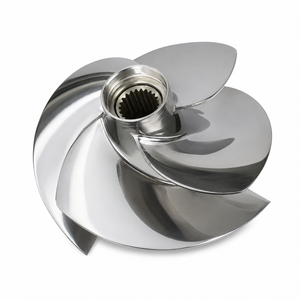 Nouvelle hélice marine à quatre pales en acier inoxydable poli, pièce de rechange pour moteurs de bateaux, pas 10/18, 155,5 3D TECHNO - Product Image 1