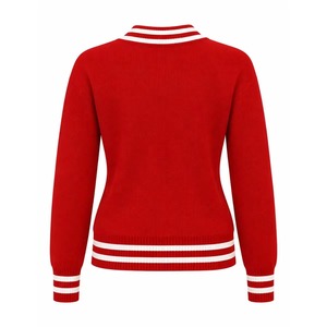 Pulls à col en V personnalisés avec logos pour les sororités/fraternités/écoles/collèges/universités, cardigans tricotés unisexes - Product Image 2