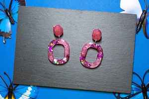 Handmade Pink <b>Resin</b> Square Dangle Earrings With Glitter Handmade Fashion Jewelry For Women <b>resin</b> mold <b>resin</b> earrings <b>resin</b> <b>Craft</b> - Product Image 4