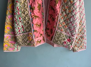 Veste matelassée florale en patchwork, cardigan léger et chaud pour femme, pour l'automne et l'hiver, cadeau pour elle - Product Image 5