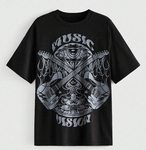 Hombres Oversized Drop Shoulder 100% Algodón Jersey Peso pesado Streetwear Hip Hop Camisetas - Product Image 2