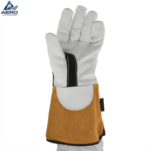 Guantes de Seguridad para Soldadura, Duraderos, de Cuero Vacuno, con Protección Térmica y Puño Largo, para la Industria Manufacturera - Product Image 4