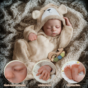 Muñecas Bebé <span class=keywords><strong>Reborn</strong></span> Noah de 20'' de Babeside, Muñecas <span class=keywords><strong>Reborn</strong></span> de Niño Dormido con Cuerpo de Tela, Envío Rápido desde Stock Local en EE. UU., Juguete de Regalo - Product Image 4
