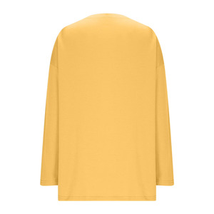 Long Sleeve T-Shirt for Womens V-Neck Drop Shoulder Plus Sizes Oversized Cotton Tees Blouses Solid Color Loose Soft Tees Tops - Product Image 2