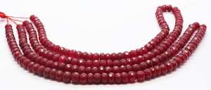 Cuentas facetadas de rubí teñido AAA de 7.5-8.5 mm, cuentas de piedras preciosas de rubí rojo AAA de 20 pulgadas, cuentas sueltas de rubí para la fabricación de joyería. - Product Image 4