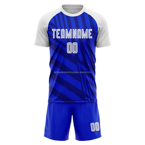 Premium Custom Navy Sublimación Fútbol Uniforme Jersey Set Sublimación Impreso Nombre Números Equipos Clubes - Product Image 3