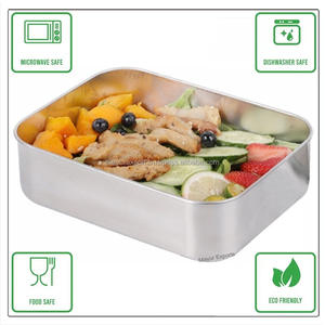 กล่องอาหารสแตนเลสขนาด 1400 มล. ใช้กับไมโครเวฟได้ ป้องกันการรั่วซึม ปลอดสาร BPA พกพาสะดวก สำหรับเก็บอาหารในครัวและอาหารกลางวัน - Product Image 4