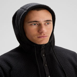 Sweat à capuche oversize en molleton Sherpa épais pour homme, style streetwear, épaules tombantes, haute qualité, mode streetwear, OEM - Product Image 2
