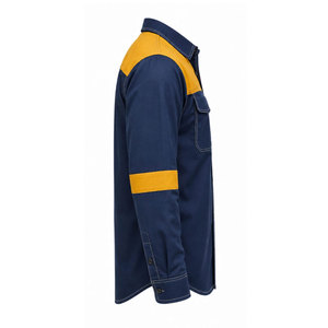 Heavy Duty Flame Resistant Cotton Wholesale FR Workout Wear <b>Welding</b> <b>Shirts</b> Long Sleeves Waterproof Acidproof Plus Size - Product Image 4