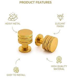 Perillas y Tiradores Metálicos Premium para Gabinetes y Cajones, Herrajes Decorativos para Muebles, Perillas para Gabinetes de Cocina, Armarios y Cómodas - Product Image 2