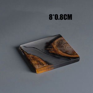 Insulation coaster Personalized Rectangular <b>Large</b> Multi Functional Resin Wooden Board coaster with Epoxy Resin - Product Image 3