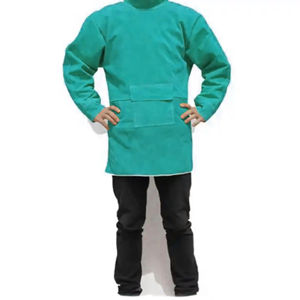 Nouvelle cape de soudage en cuir de vachette fendu, résistante au feu et aux radiations, niveau A, avec manches de protection. - Product Image 5