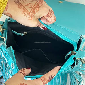 Custom Handcrafted Western Fringe Crossbody Bag Hand Toold Genuine Leather <b>Hair</b>-On-Hide Cowhide Purse with Cactus Cutout Design - Product Image 6