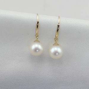 Pendientes de Perlas de Agua Dulce de Alta Calidad para Mujer, de 7-11 mm, Estilo Mantou, Simples y Elegantes - Product Image 1