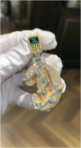 จี้ฮิปฮอปแบบสั่งทำประดับเพชรโมอิสซาไนต์ VVS เงินแท้ S925 รูปตัวเลข ชื่อ ตัวอักษร หรือโลโก้ ของขวัญคริสต์มาส - Product Image 6